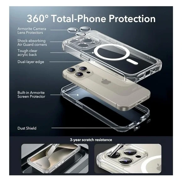iPhone 15 Pro Max ESR Case MagSafe compatible - clear - Picture 3 of 7